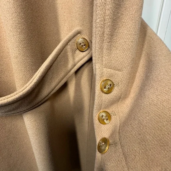 Andrew Marc Tan Trench Coat with Button Details - Picture 10 of 10